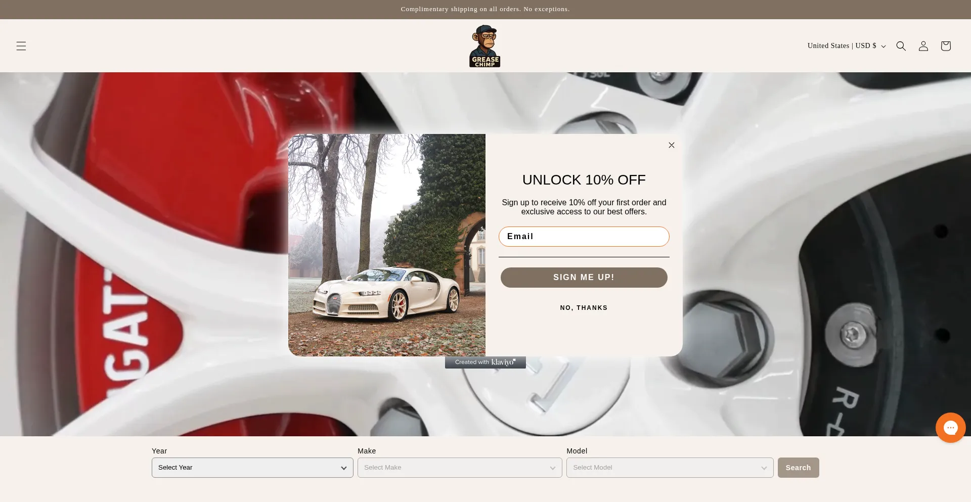 Website screenshot of Greasechimp.com
