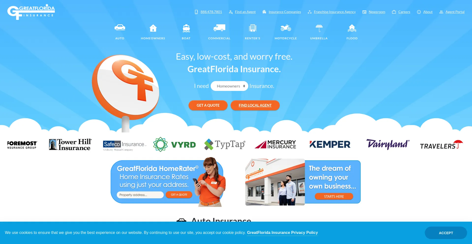 Website screenshot of Greatflorida.com