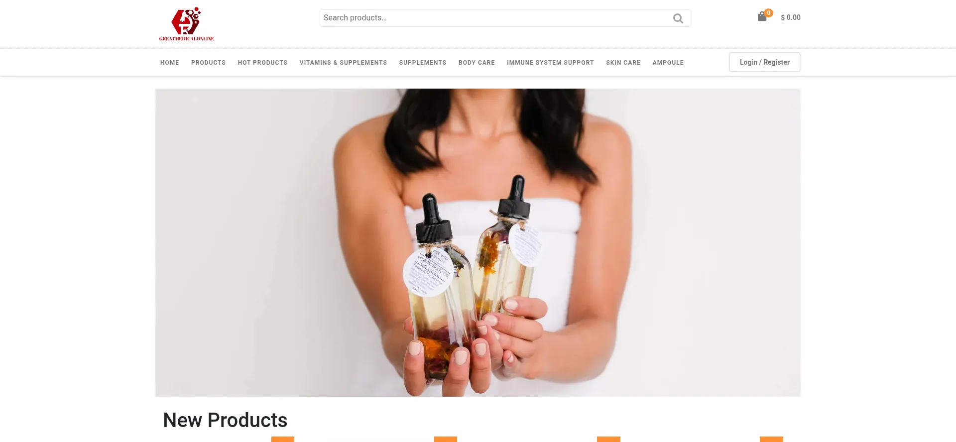 Website screenshot of Greatmedicalonline.com