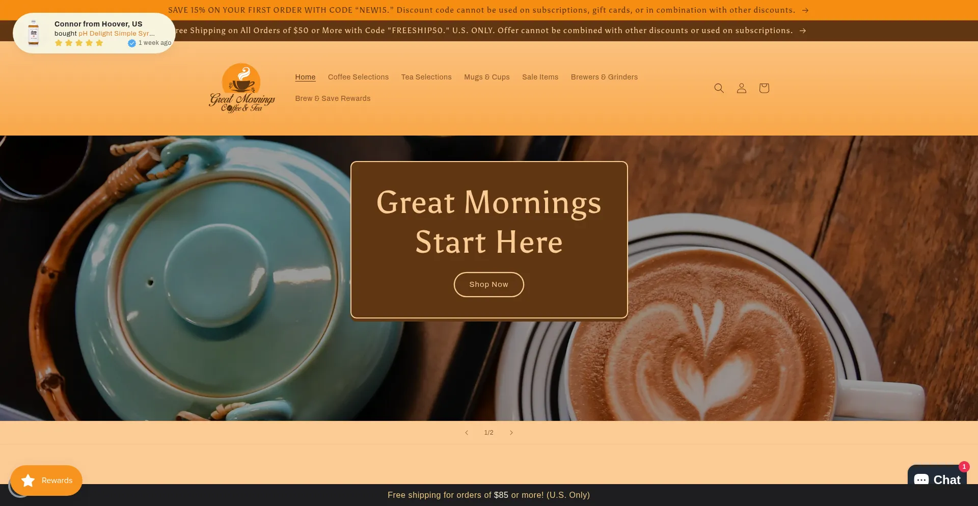 Greatmorningscoffeeandtea.com