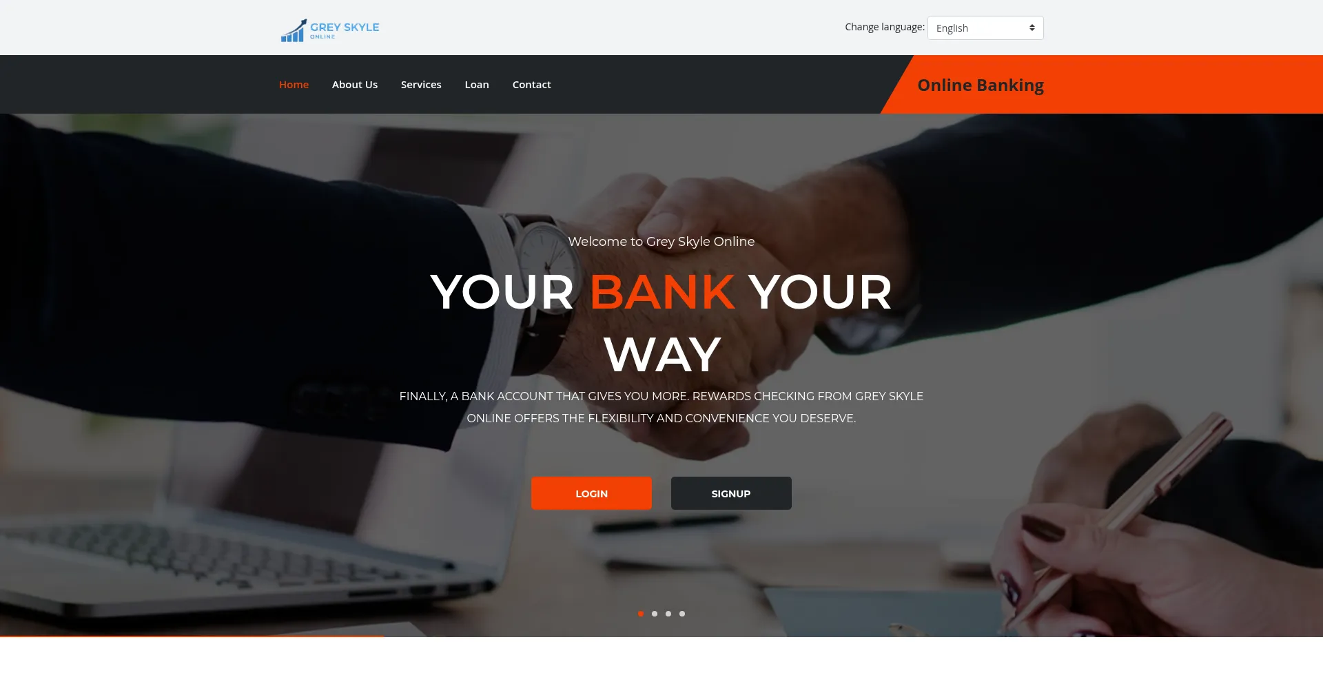 Website screenshot of Greyskyleonline.com