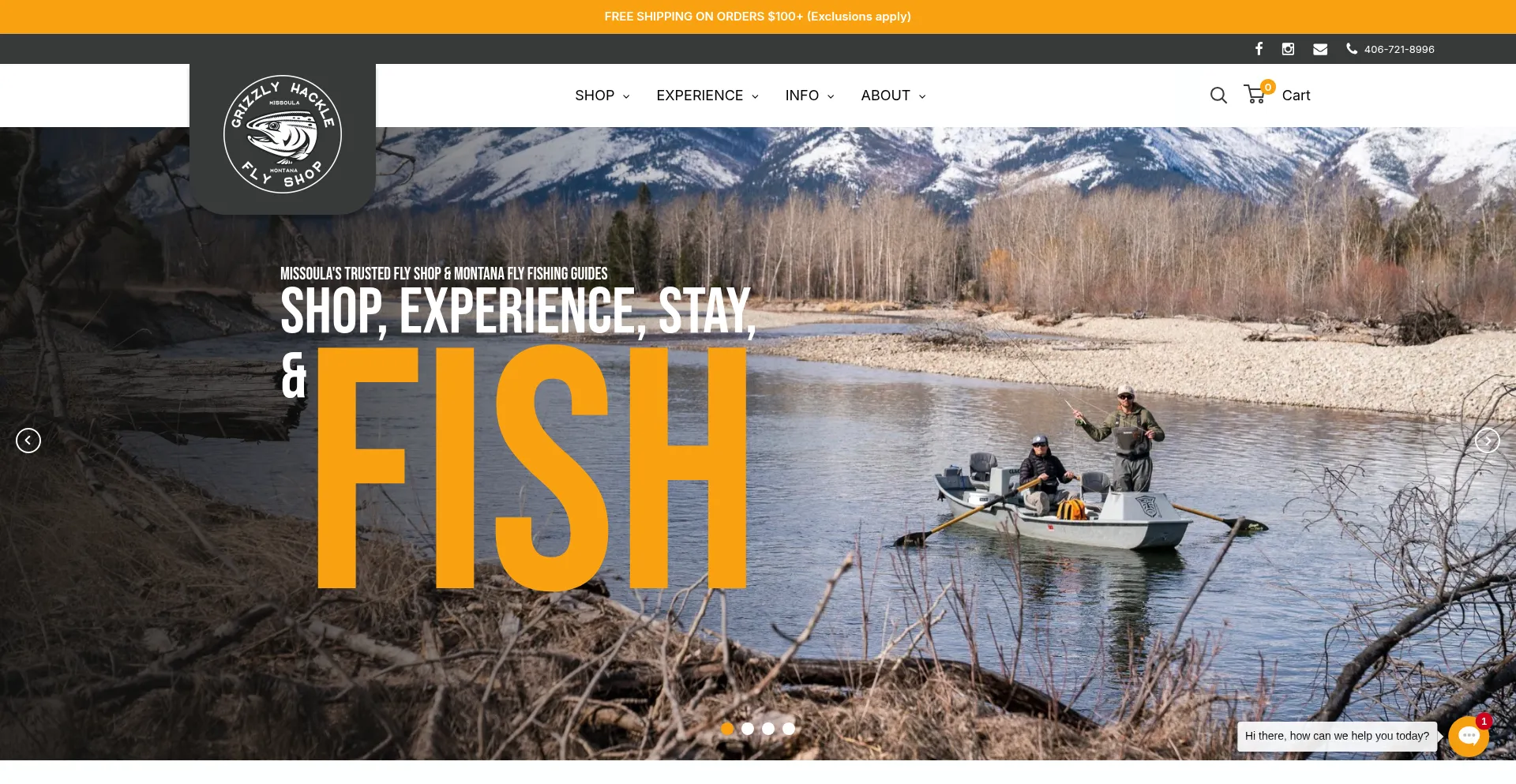 Website screenshot of Grizzlyhackle.com