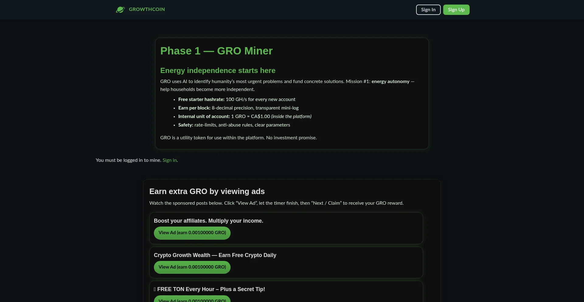 Grogrowthcoin.com é Seguro e Confiável?