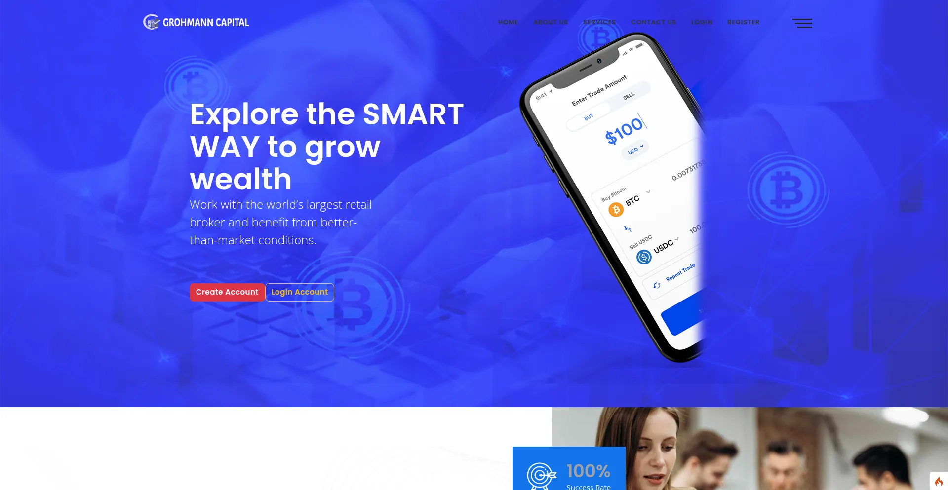 Website screenshot of Grohmanncapital.com