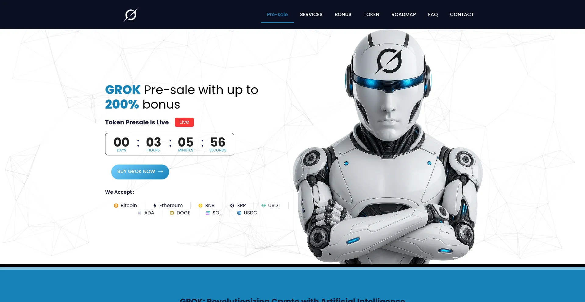 Grok-network.com Screenshot