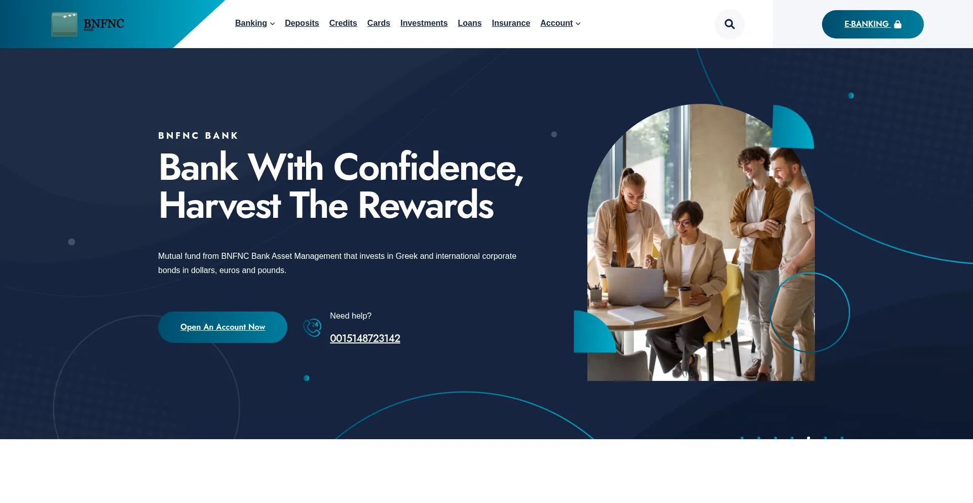 Website screenshot of Groupbnfnc.com