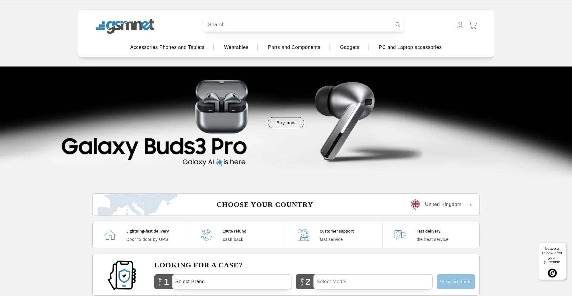 Website screenshot of Gsmnet.uk