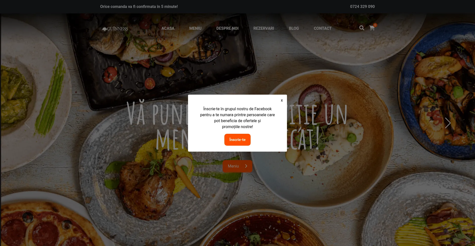 Website screenshot of Guinnesspub.ro