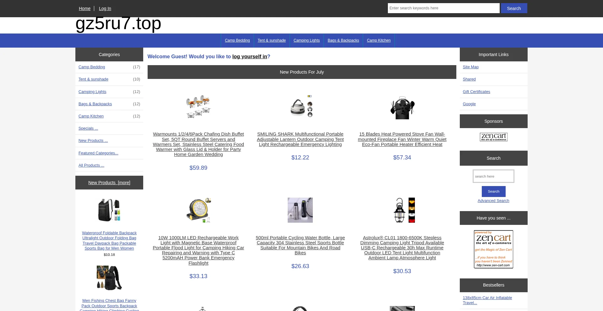 Website screenshot of Gz5ru7.top