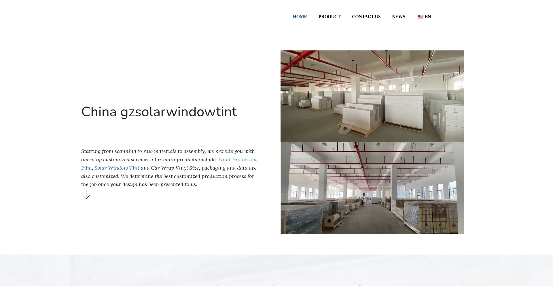 Website screenshot of Gzsolarwindowtint.com