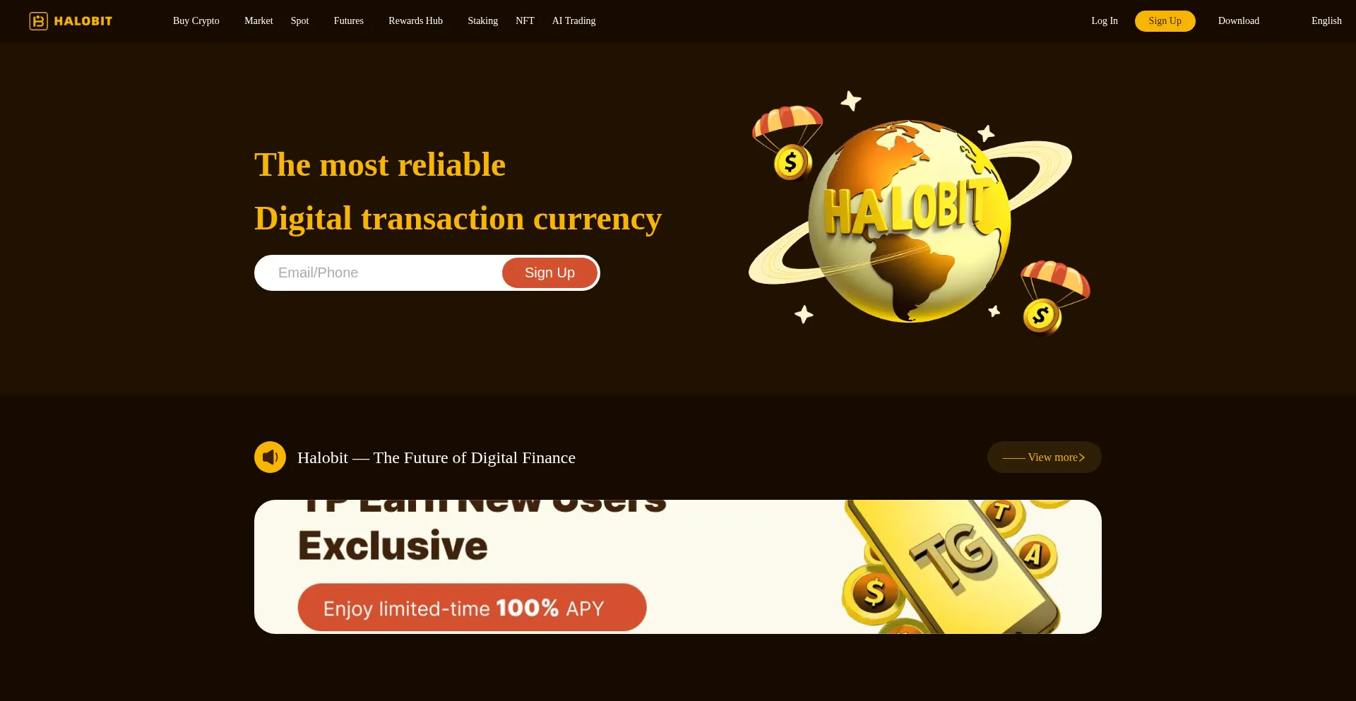 Website screenshot of H5.halobit.com