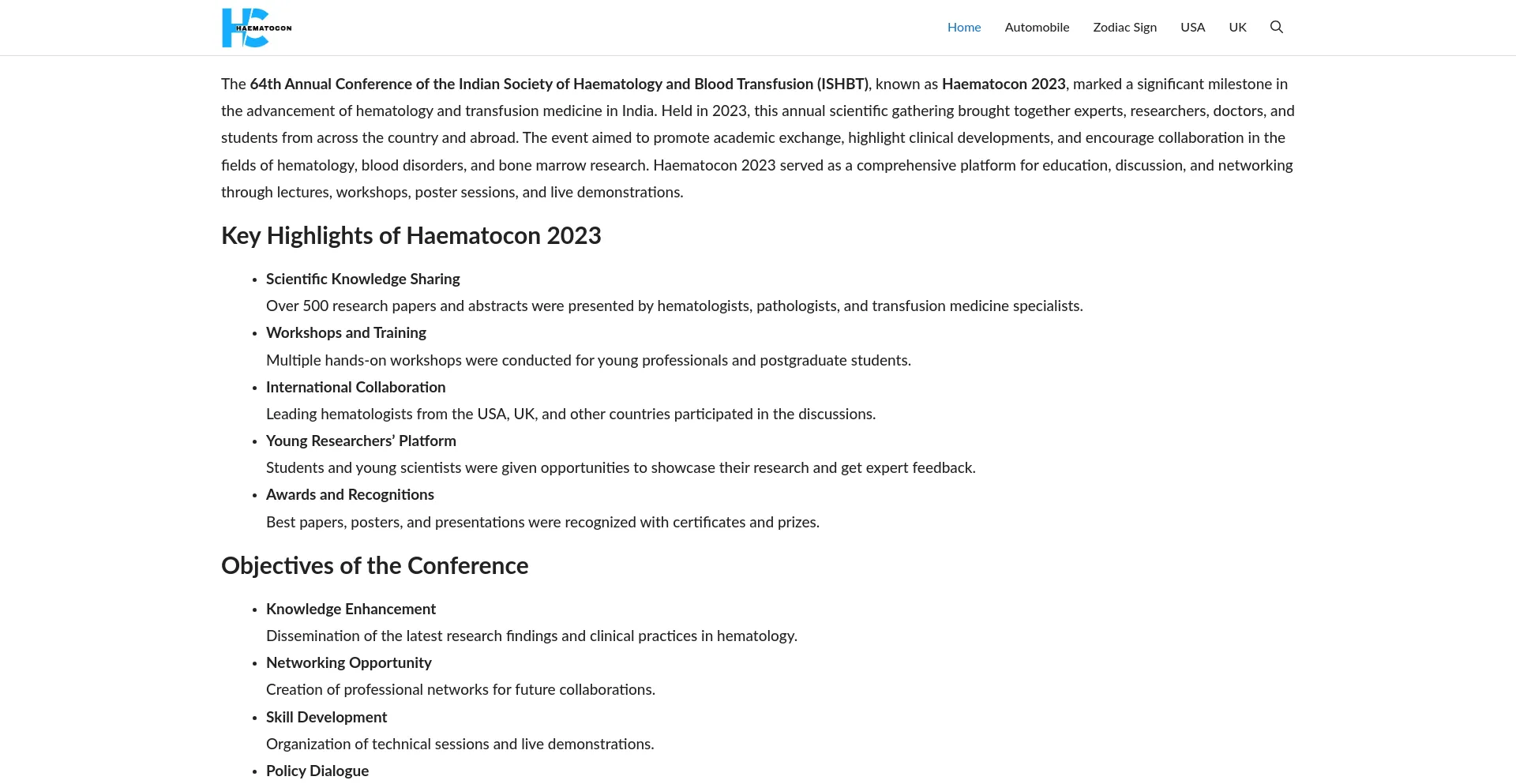 Haematocon2023.com