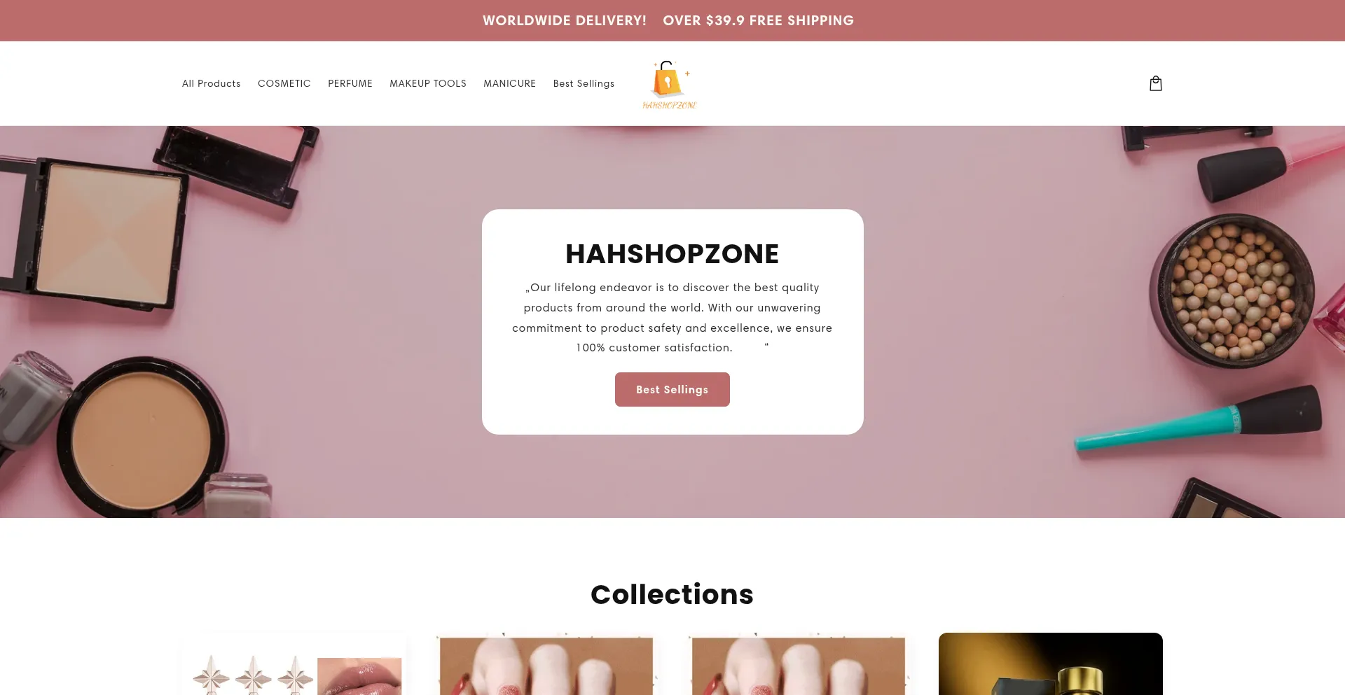 Website screenshot of Hahshopzone.com