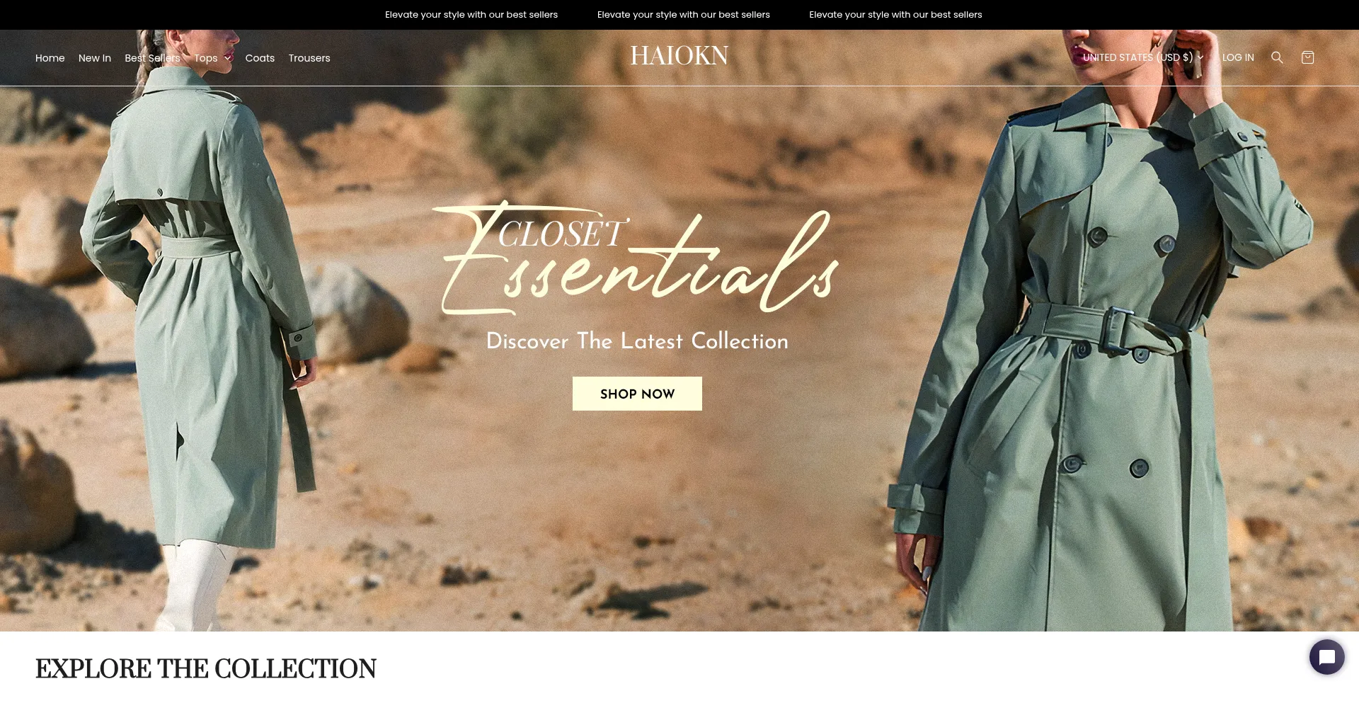 Website screenshot of Haiokn.com