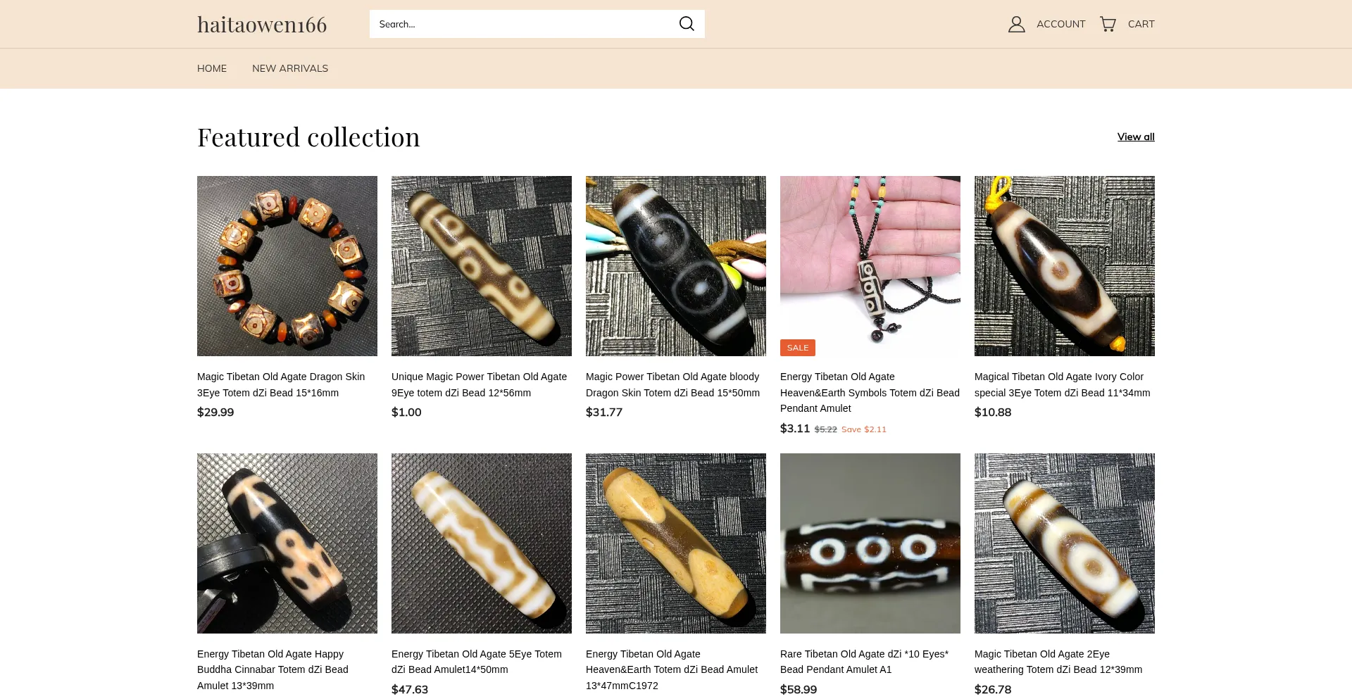 Website screenshot of Haitaowen166.myshoplaza.com