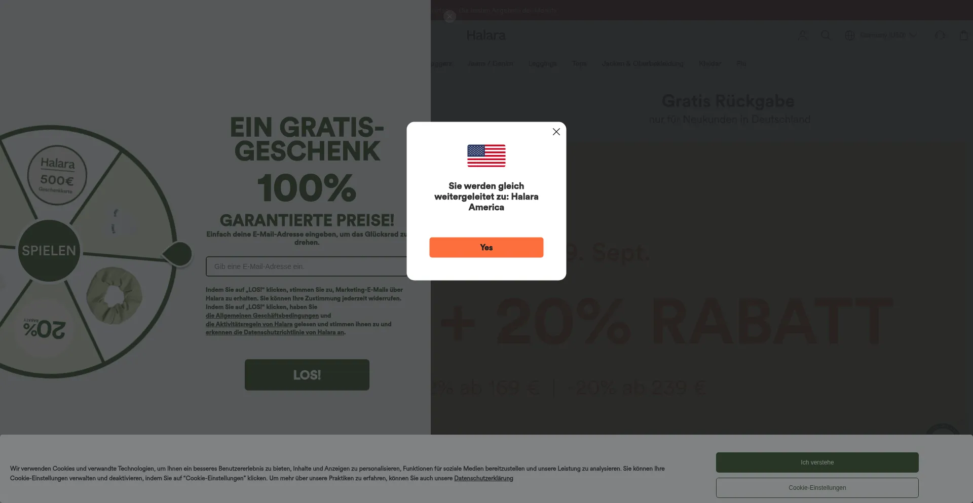 Halara.de Screenshot