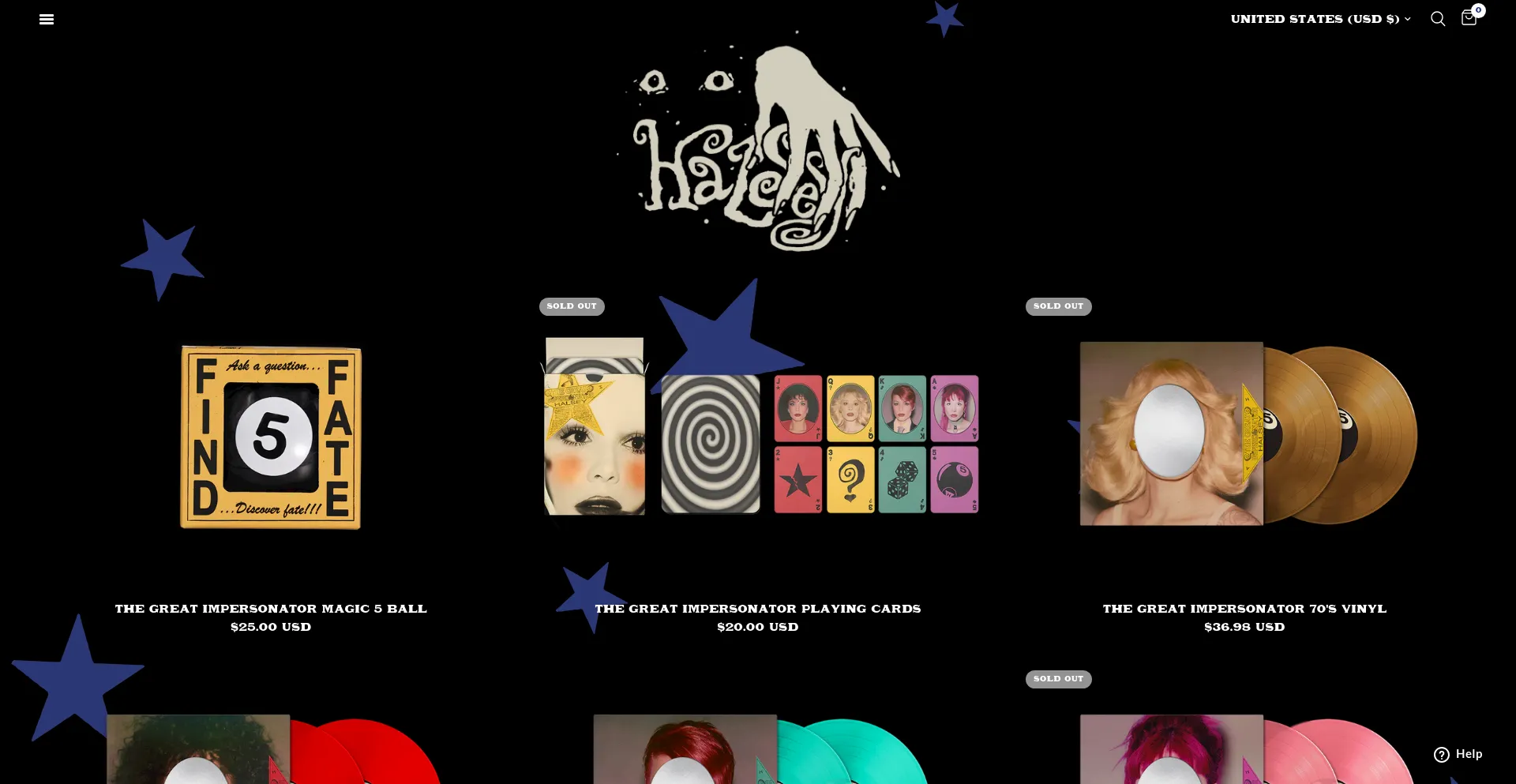Website screenshot of Halseymusicstore.com