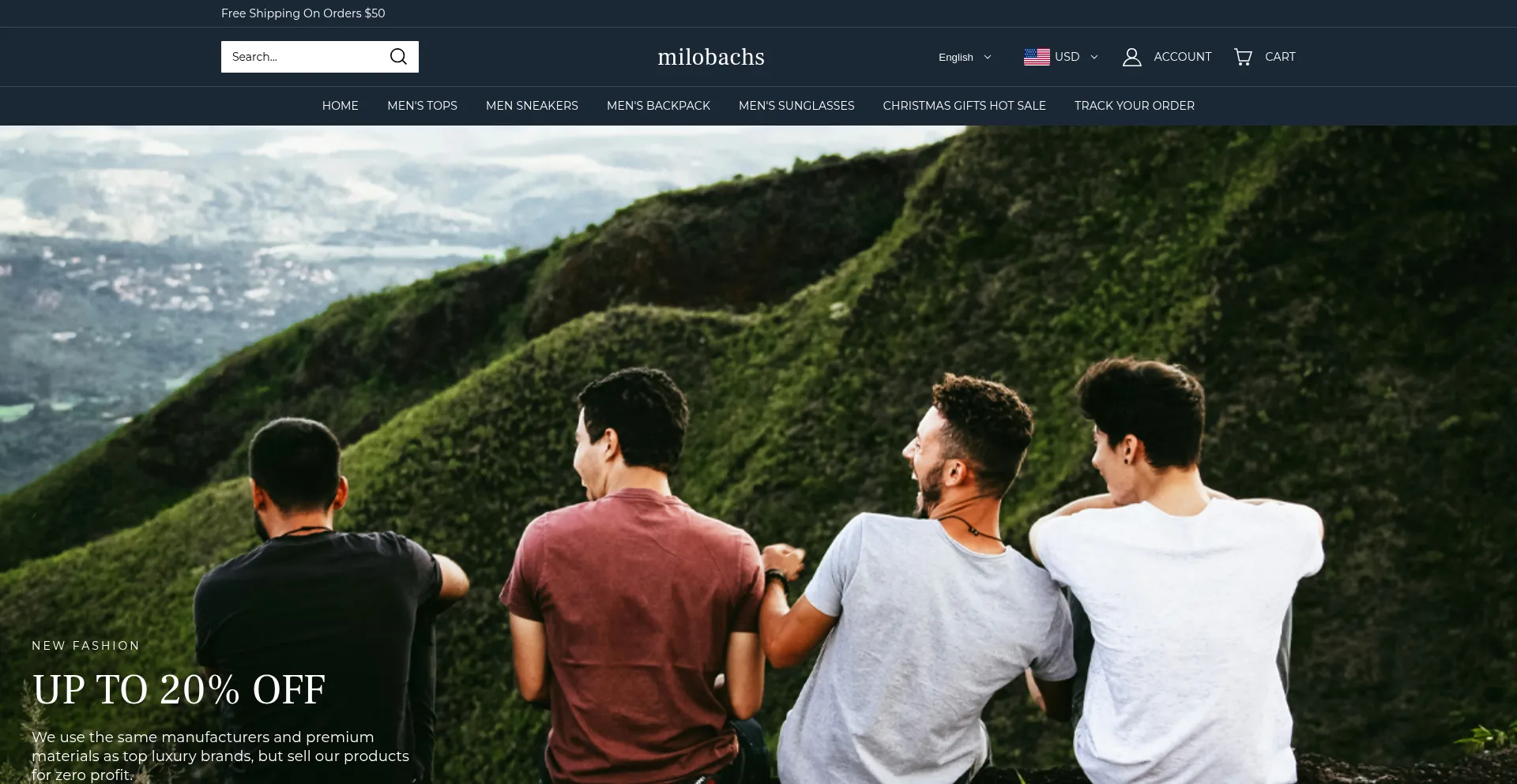 Website screenshot of Hamiltion.shop