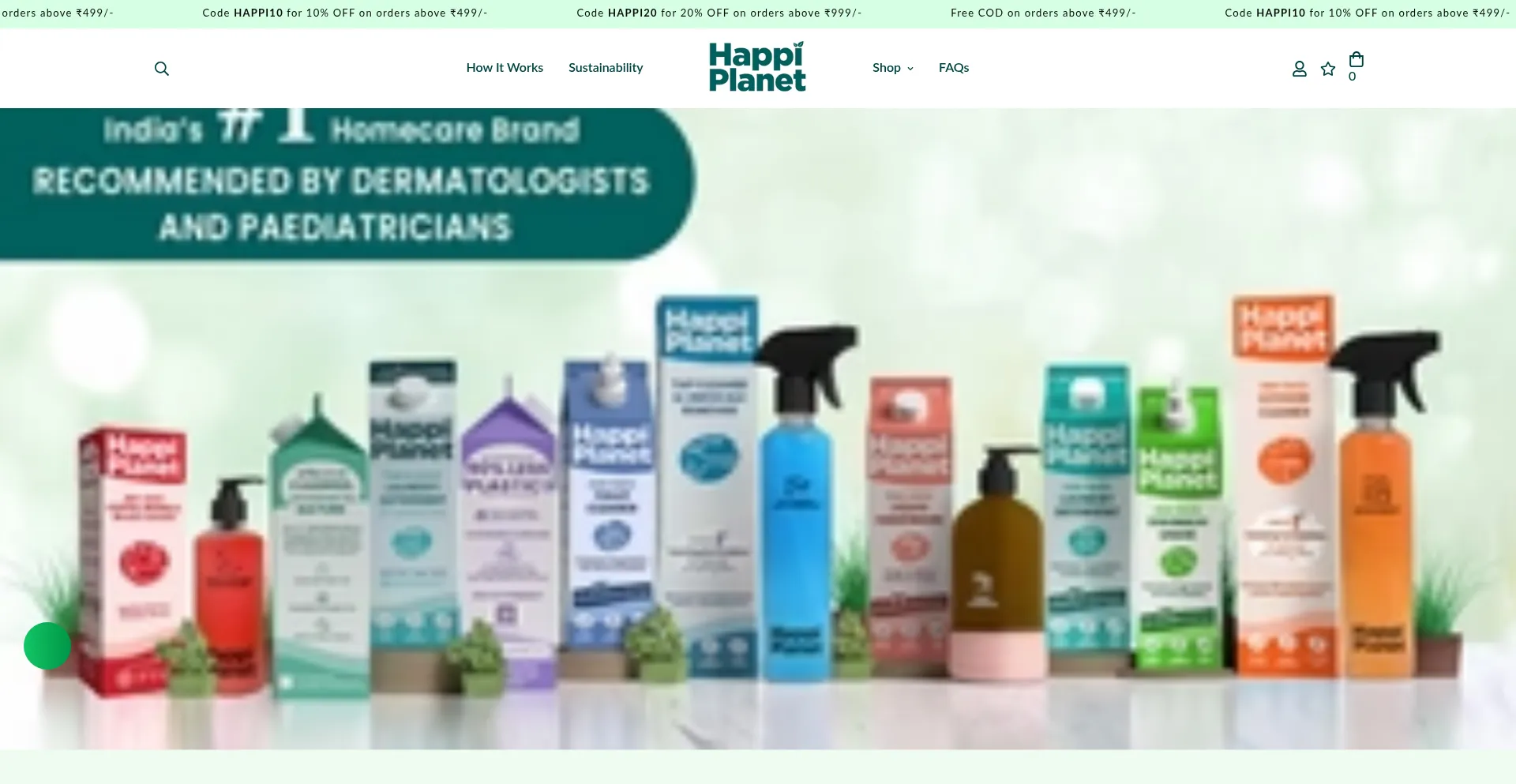 Website screenshot of Happi-planet.com