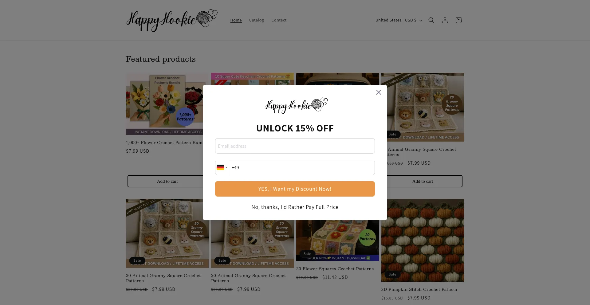 Website screenshot of Happyhookie.com
