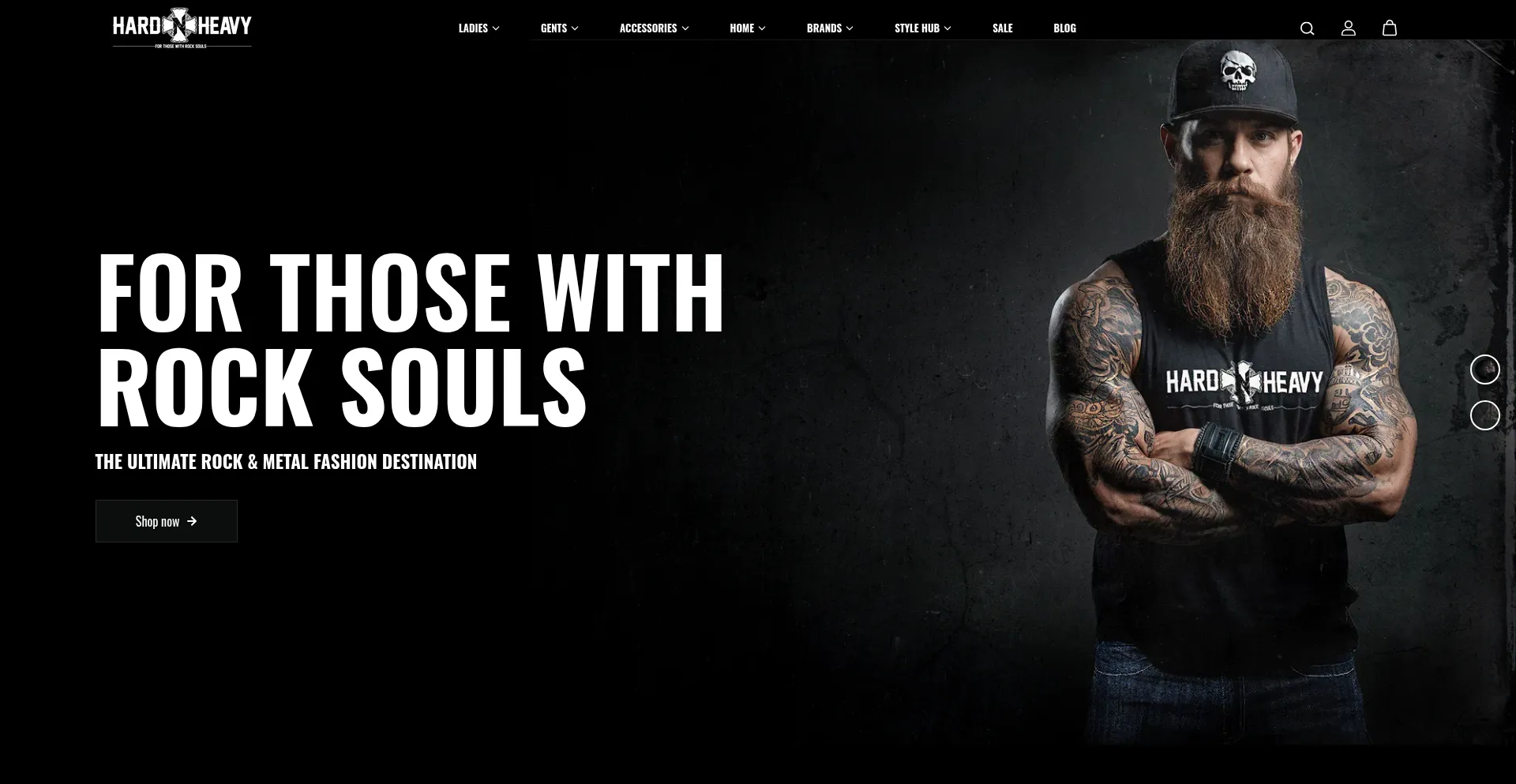 Website screenshot of Hardnheavy.style