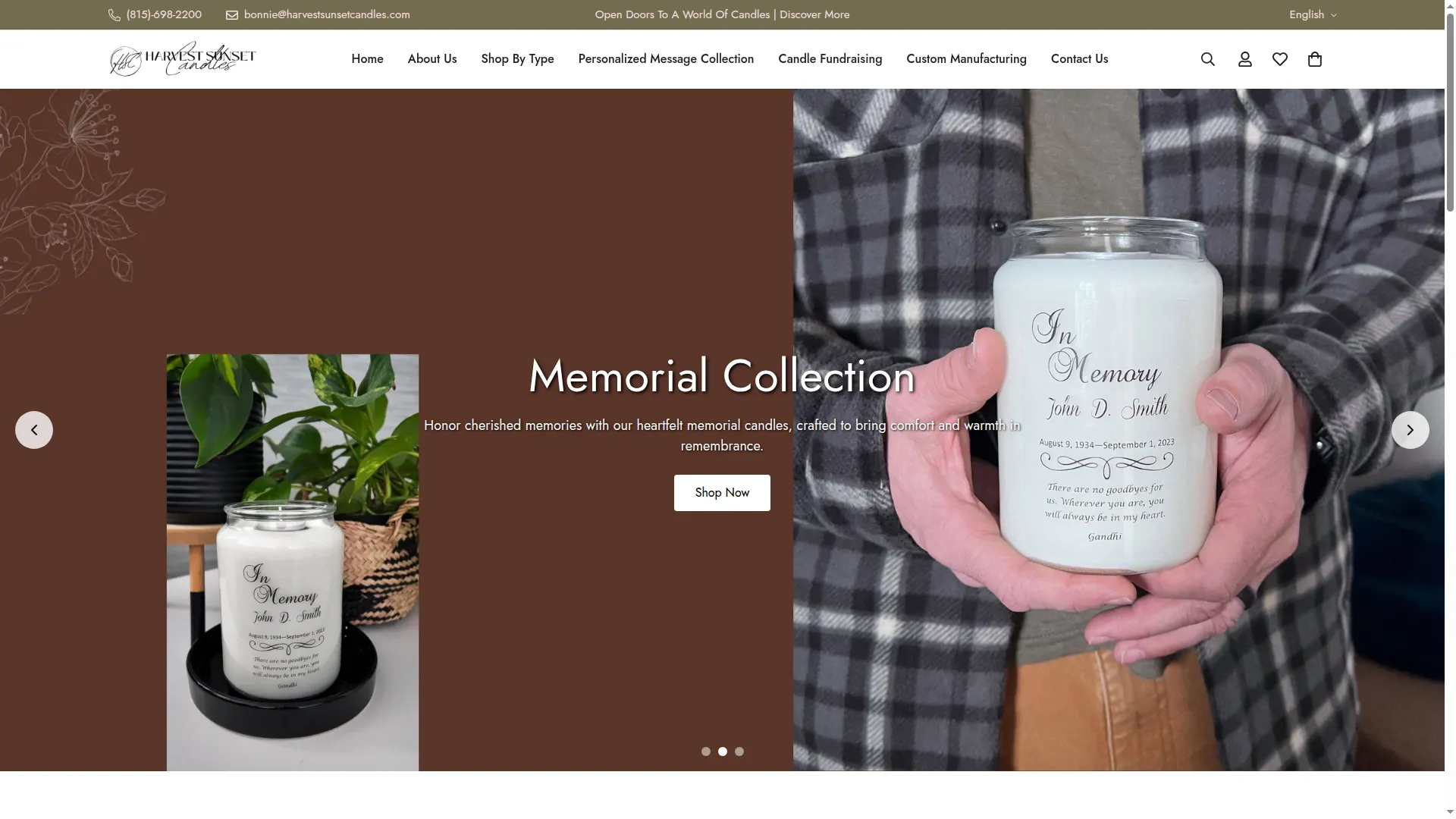 Harvestsunsetcandles.com