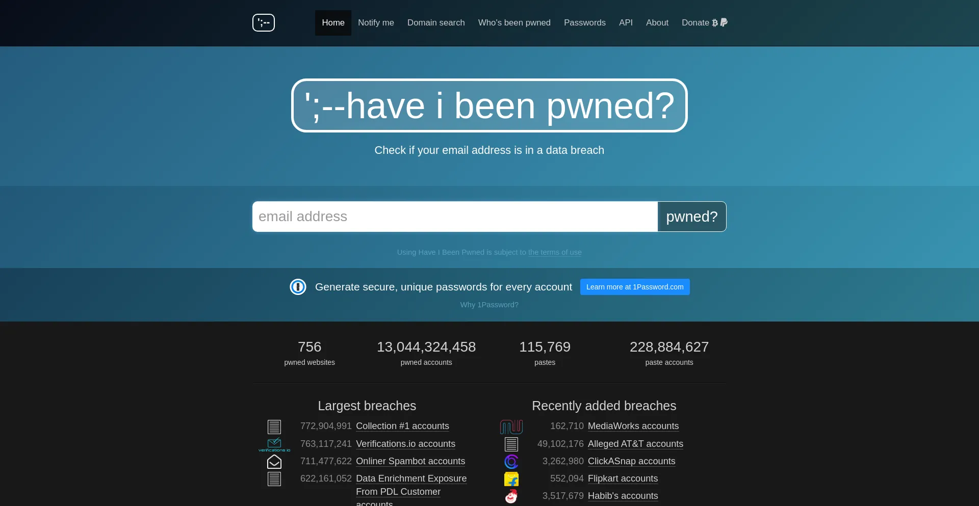 Haveibeenpwned.com