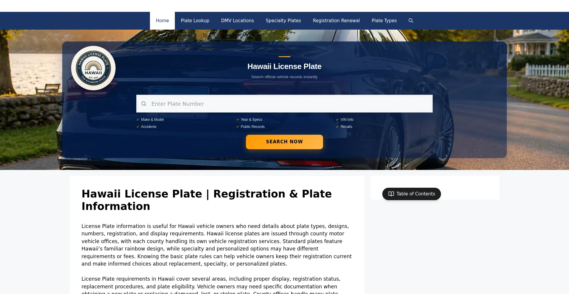 Hawaii-license-plate.org