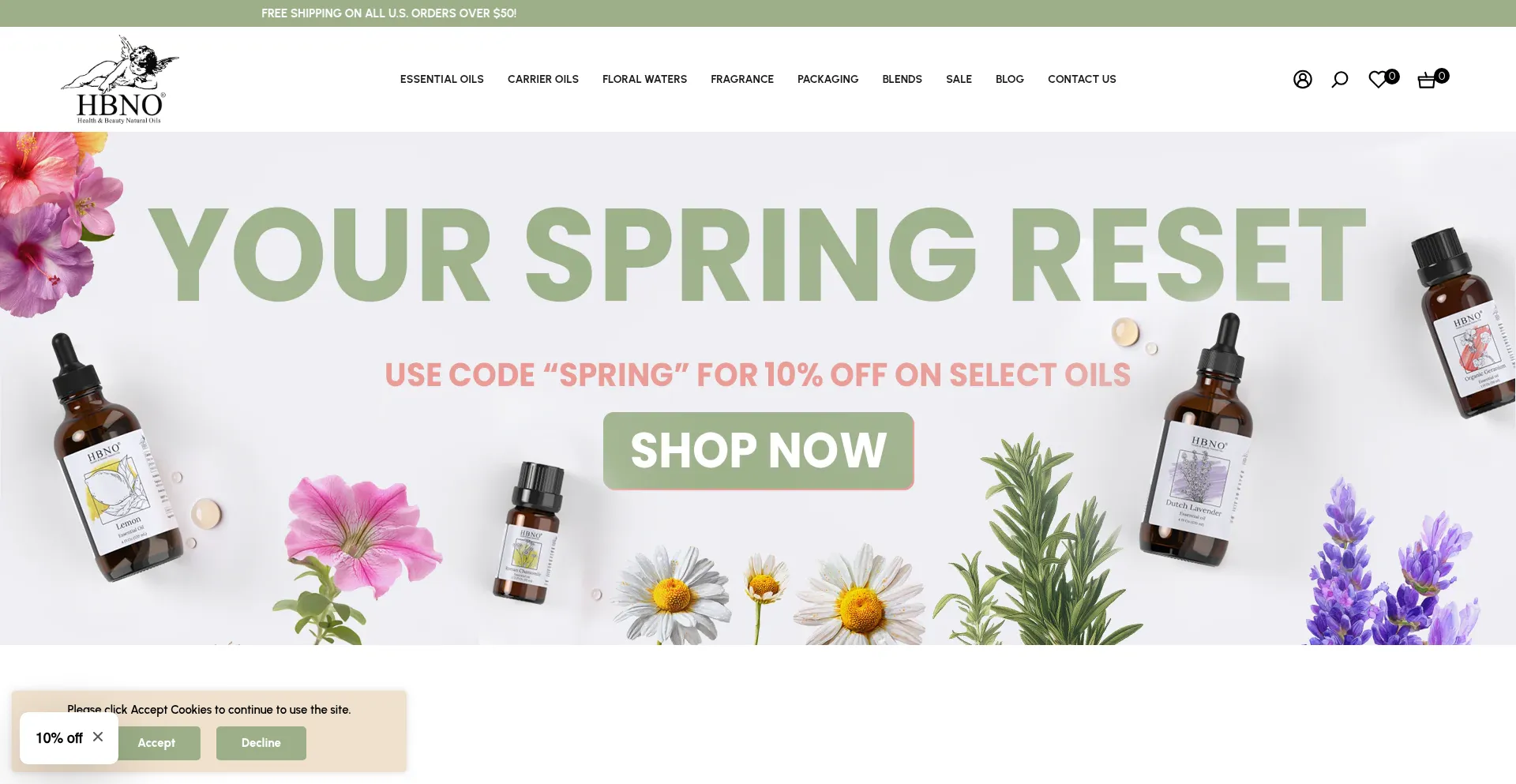 Website screenshot of Hbno.com