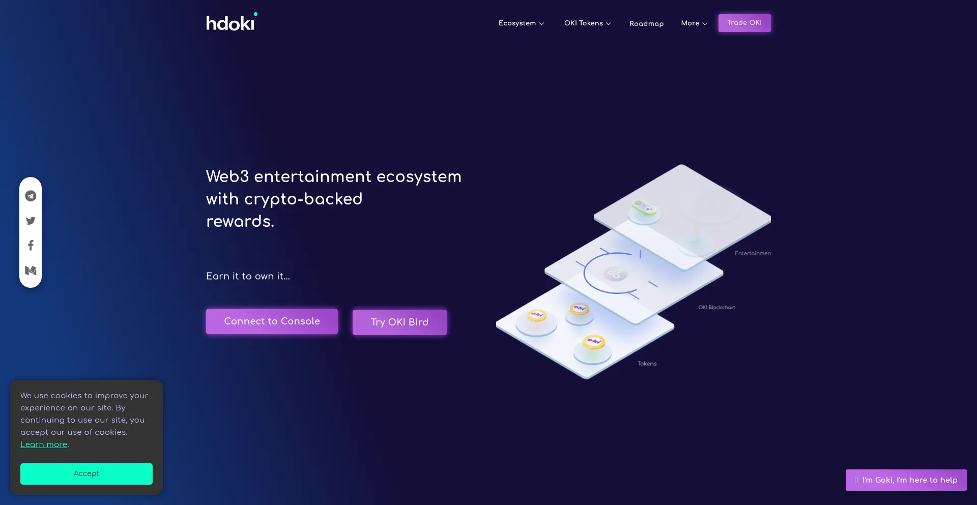 Website screenshot of Hdoki.io