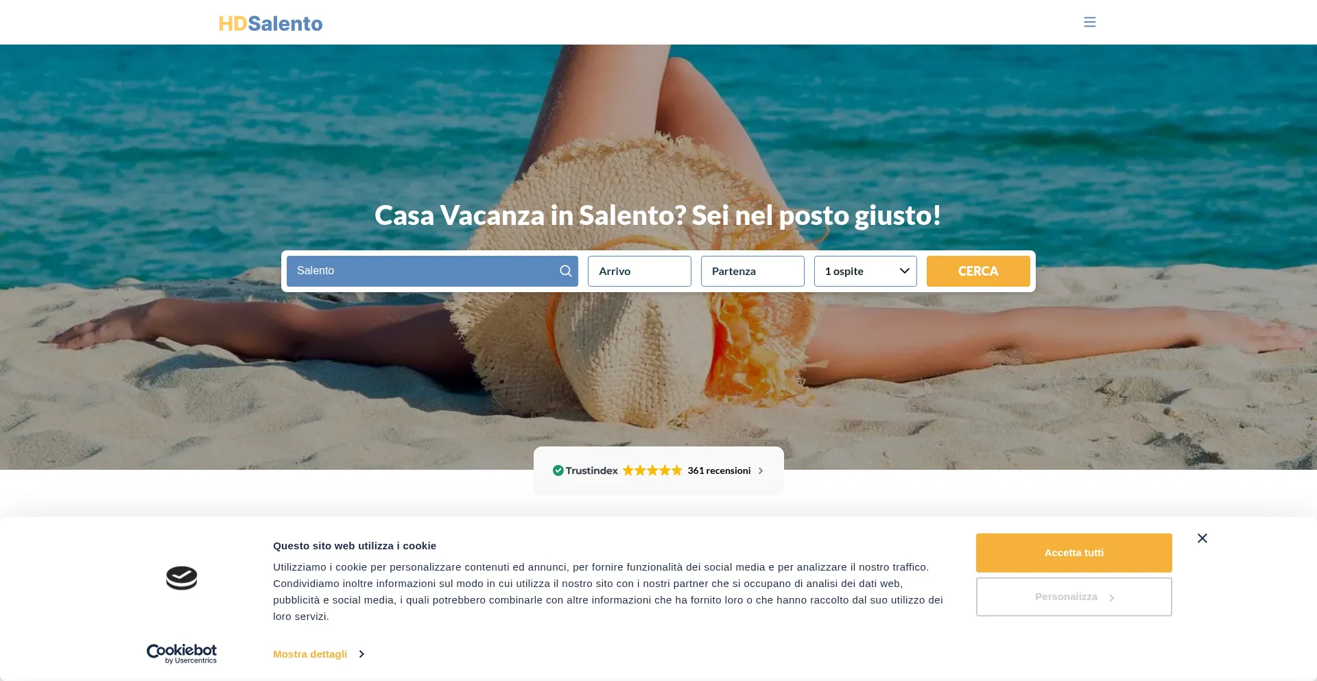 Website screenshot of Hdsalento.com