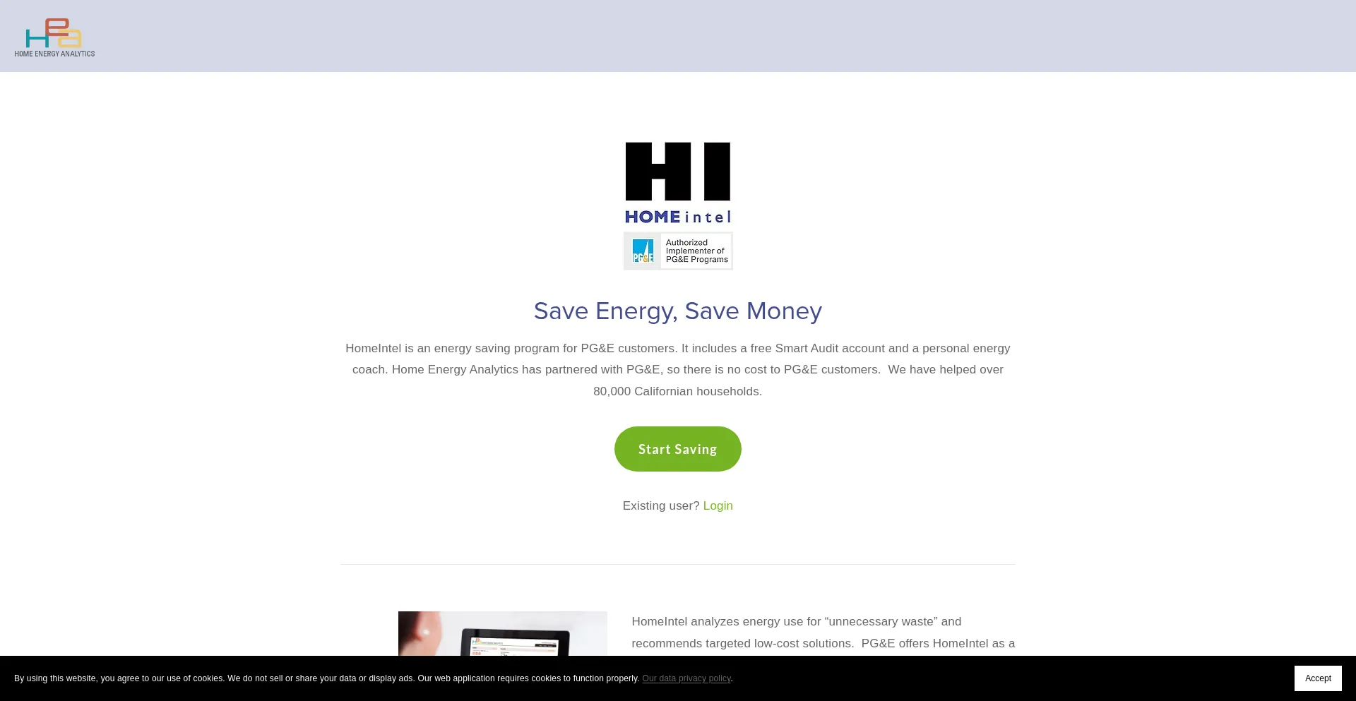Website screenshot of Hea.com