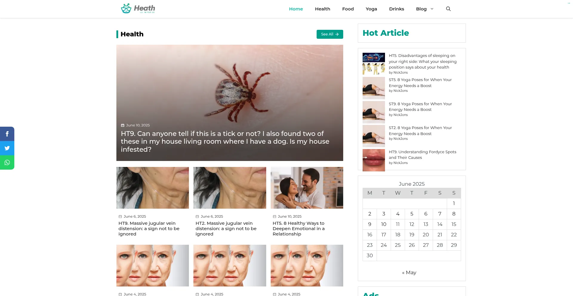 Website screenshot of Healthinforus.com