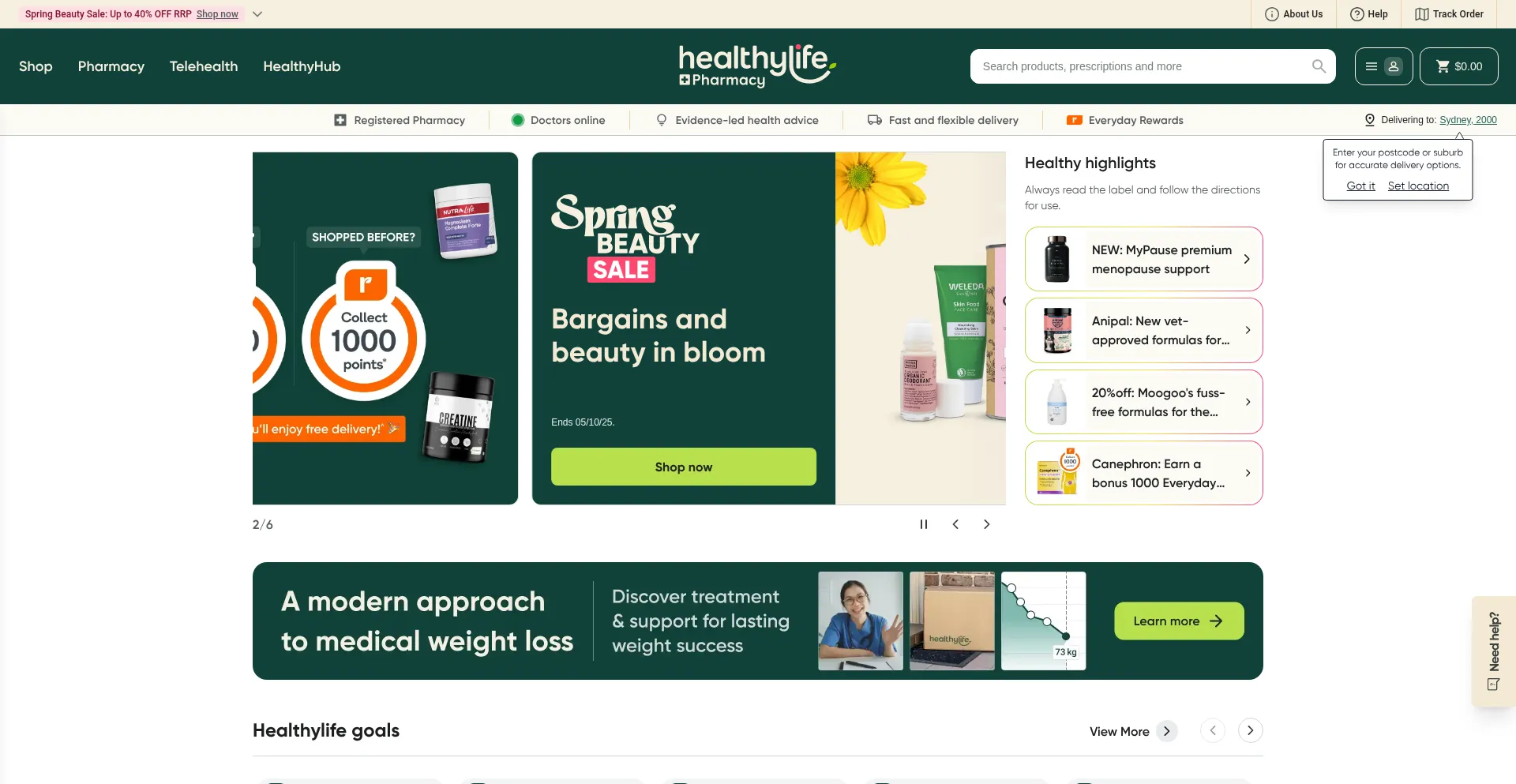 Healthylife.com.au Screenshot