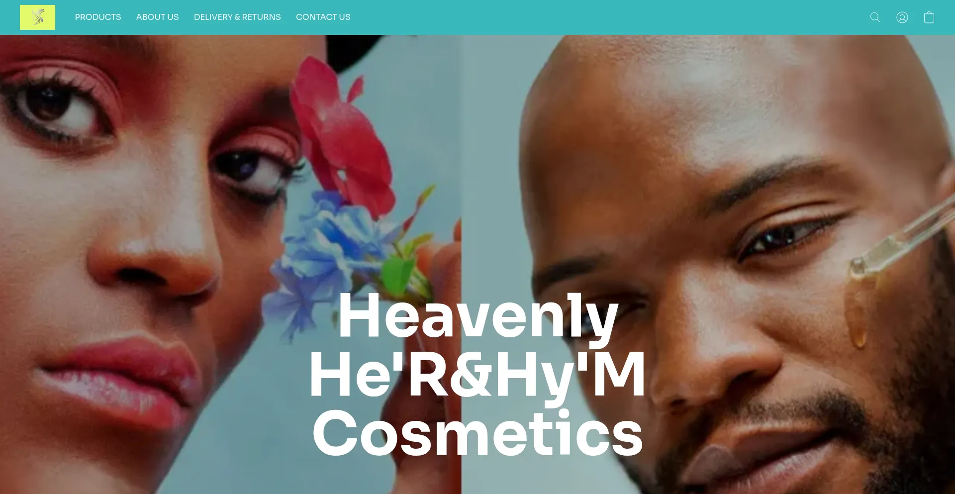 Website screenshot of Heavenlyhernhymcosmetics.company.site