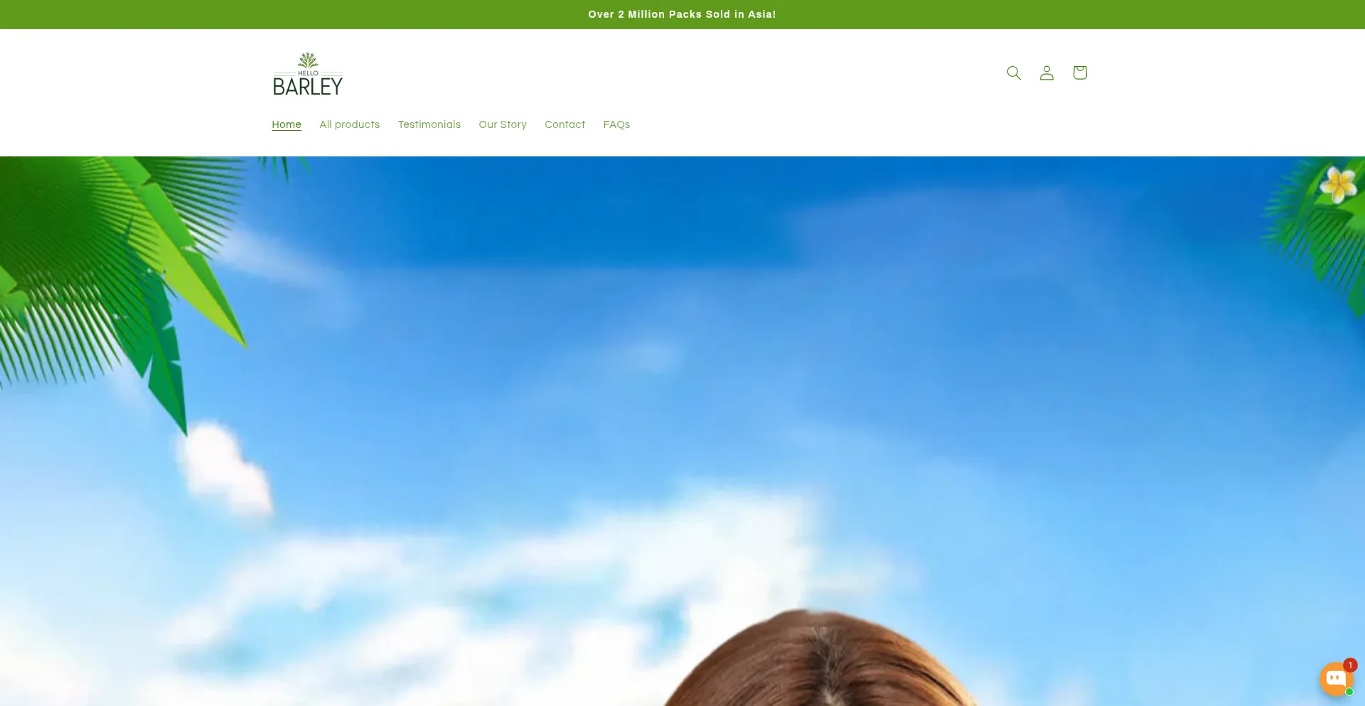 Website screenshot of Hellobarley.us