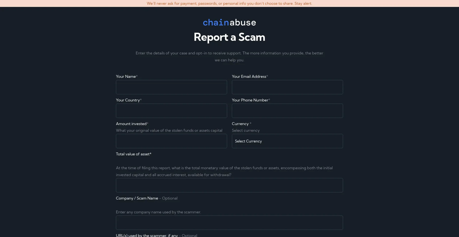 Helpchainabuse.com