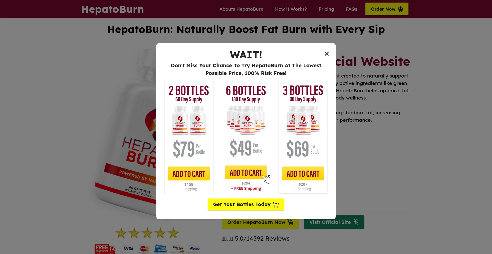 Website screenshot of Hepatoburn-hepatoburn.us