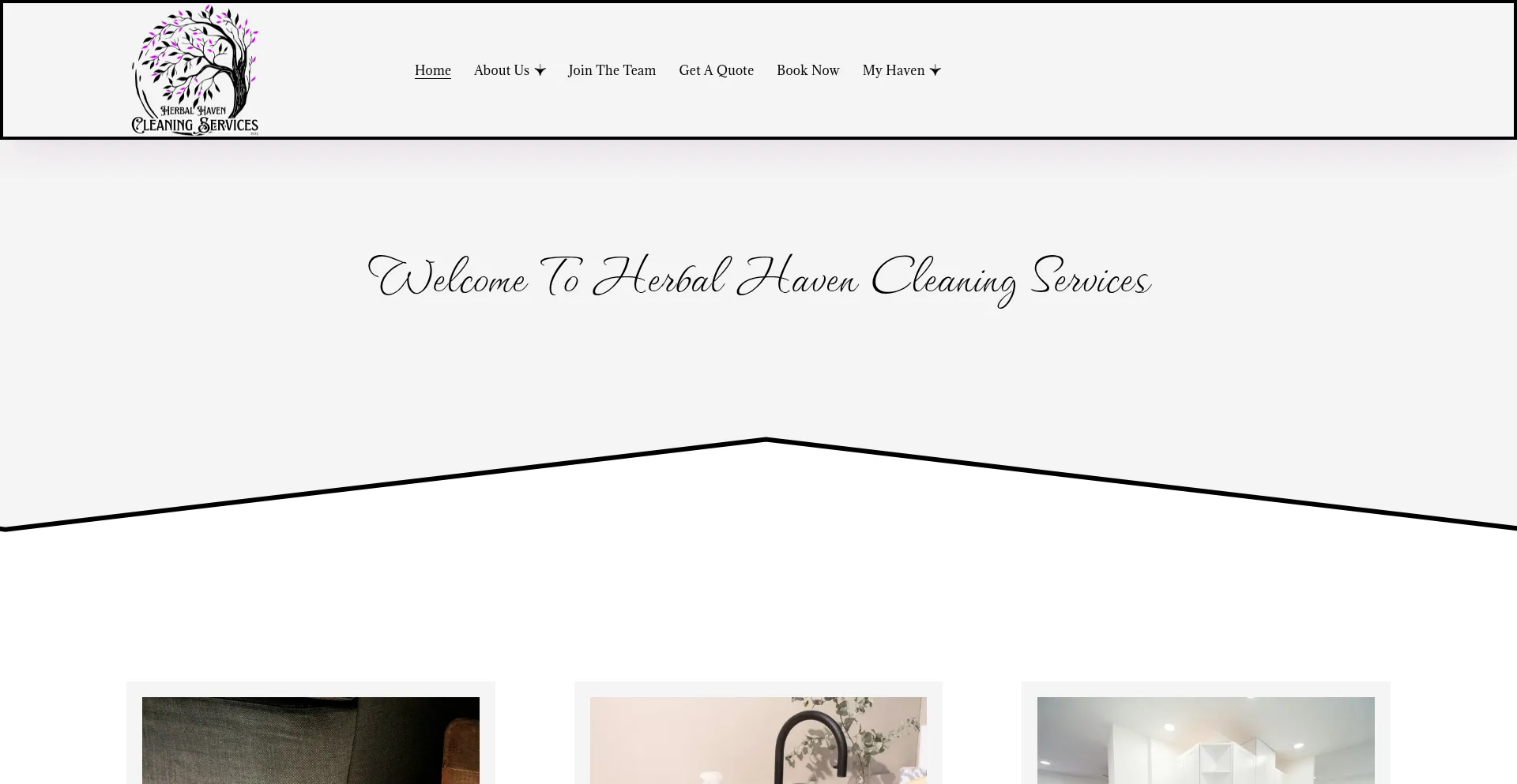 Website screenshot of Herbalhaven.ca
