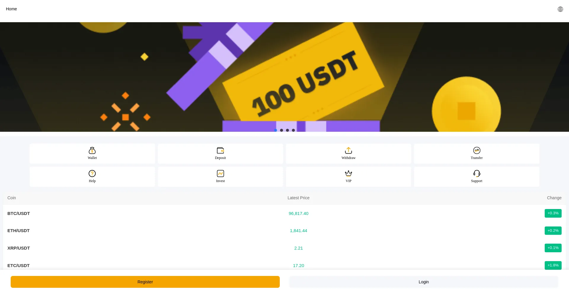 Website screenshot of Heribe.com