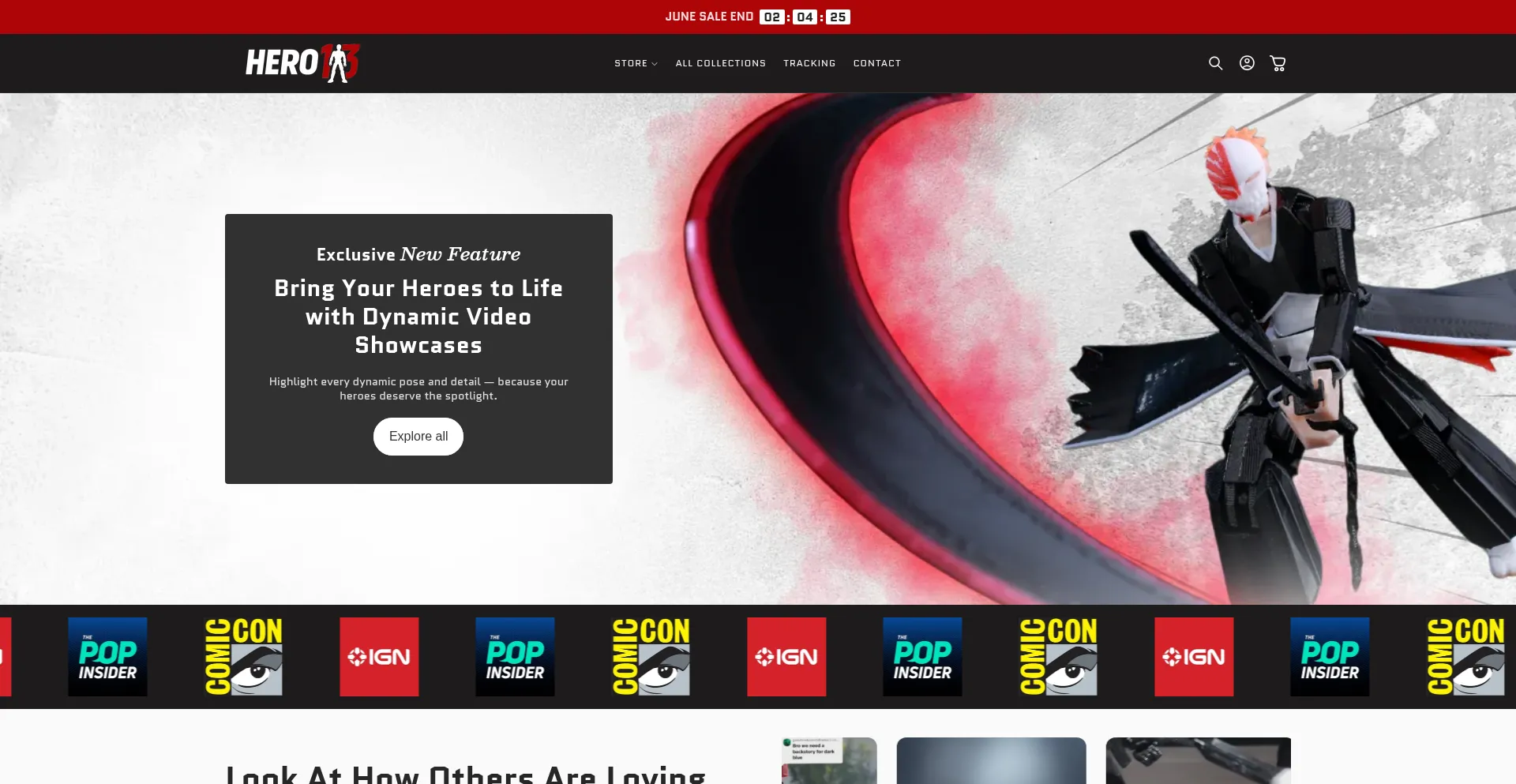 Website screenshot of Hero13toy.com