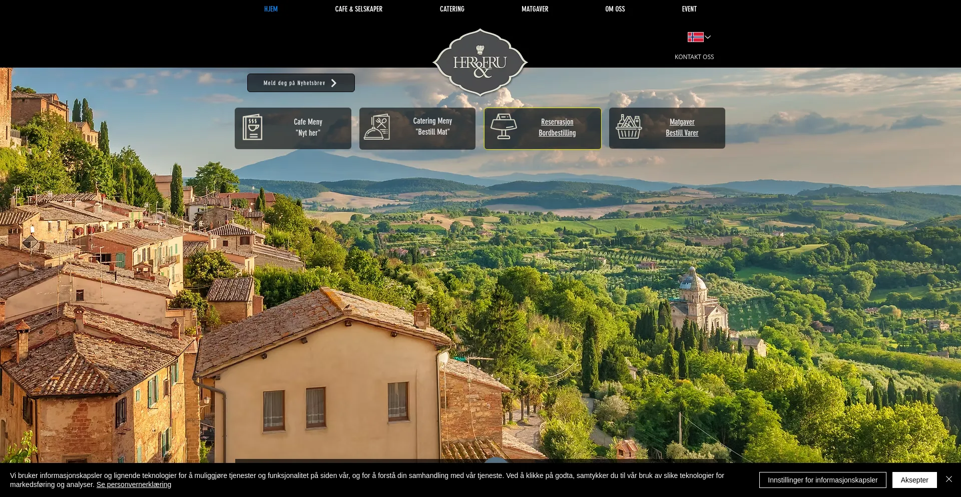 Website screenshot of Herrogfru.no