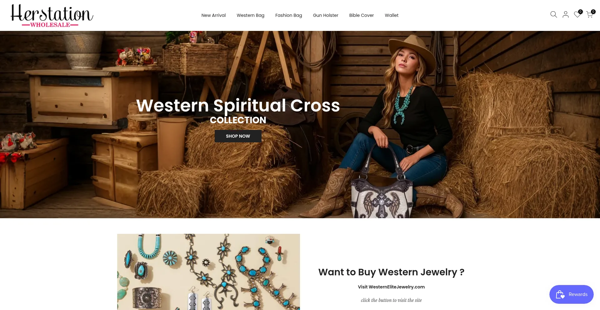 Website screenshot of Herstationwholesale.com