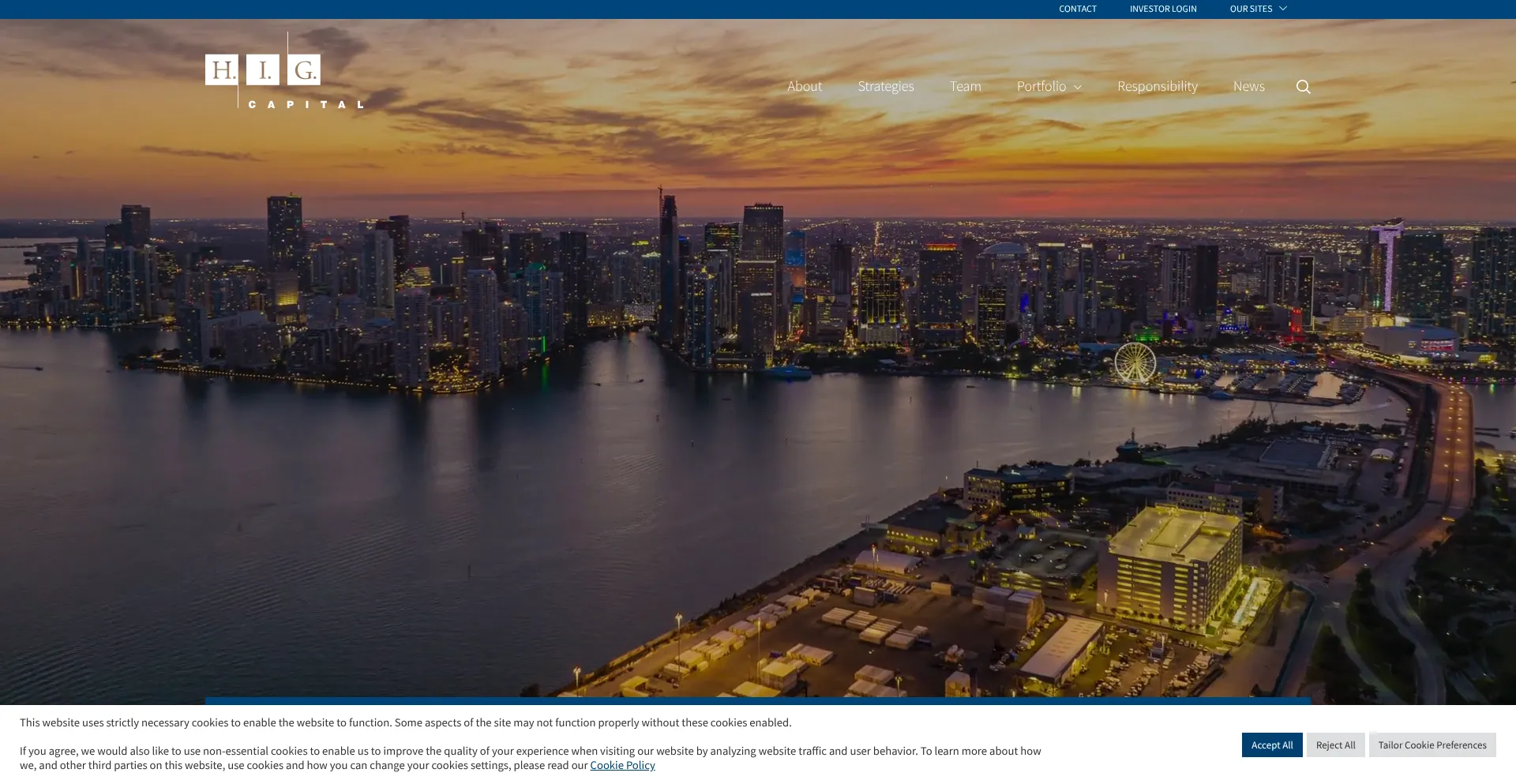 Website screenshot of Hig.com