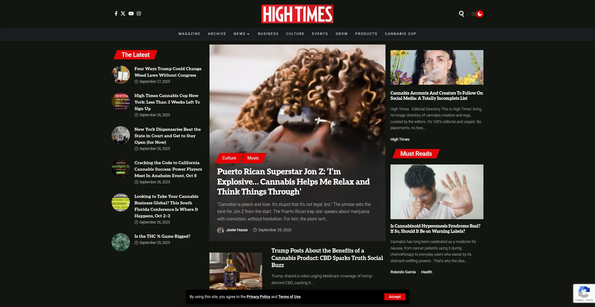 Hightimes.com Screenshot