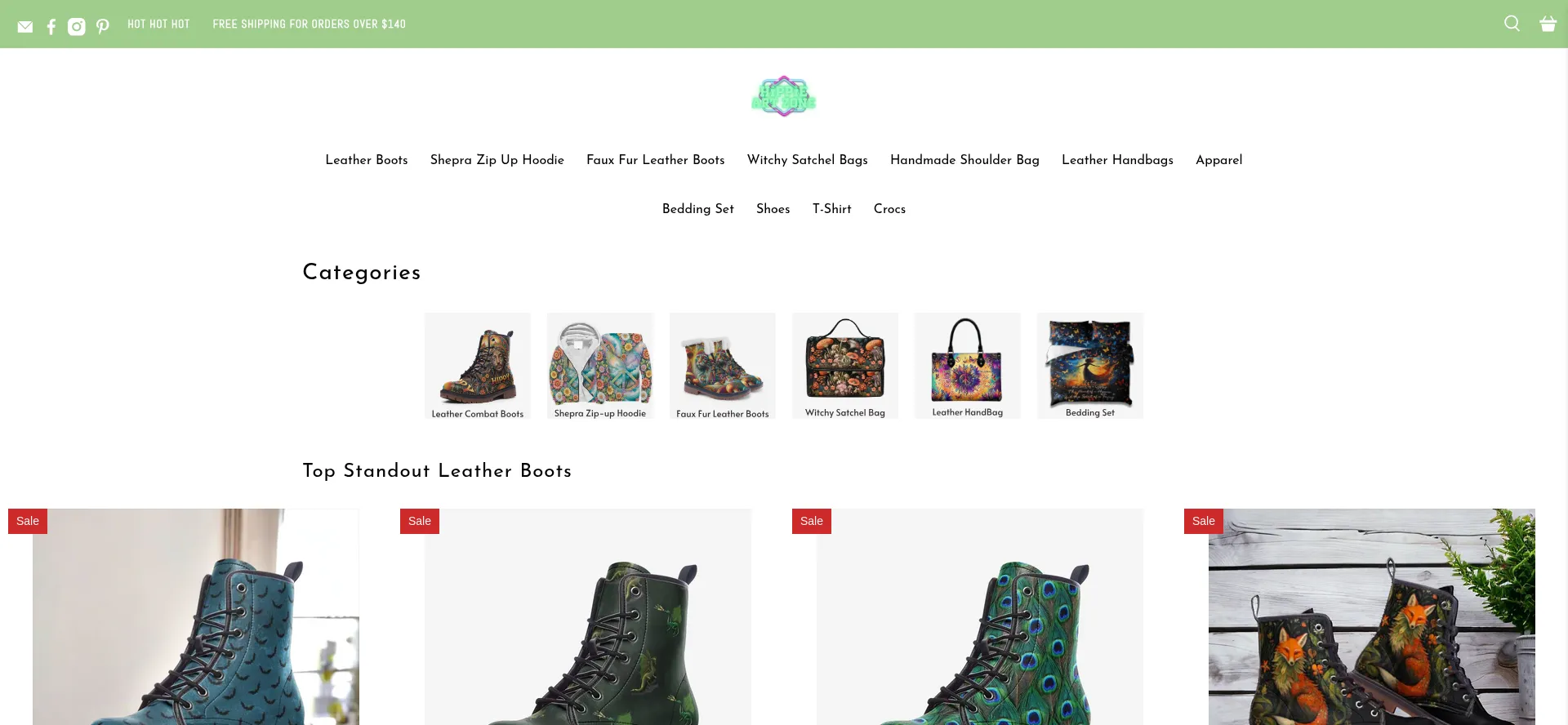 Website screenshot of Hippieartzone.com
