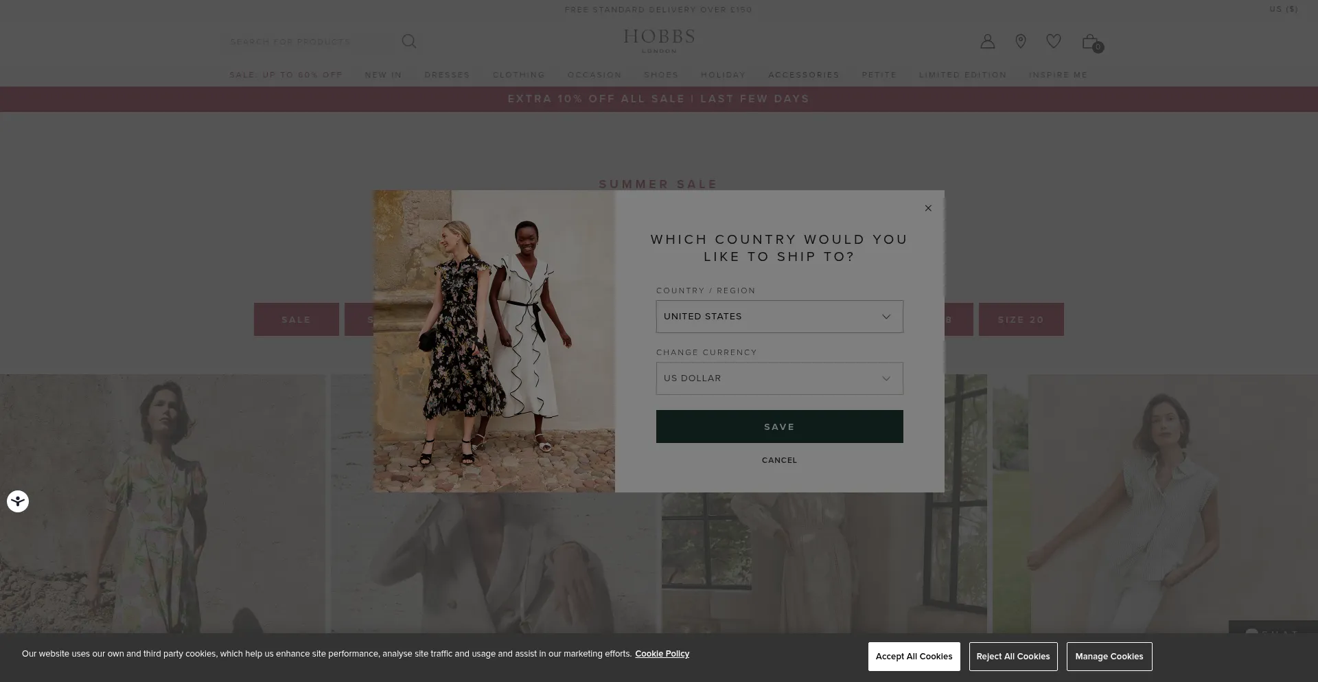 Website screenshot of Hobbs.com
