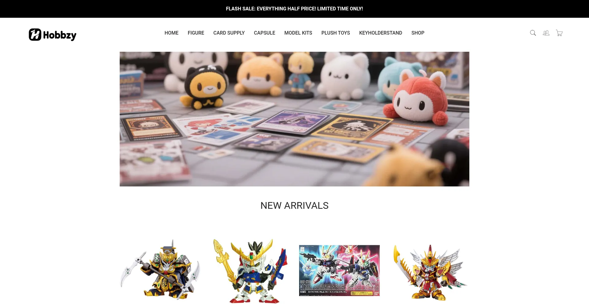 Website screenshot of Hobbzy.com