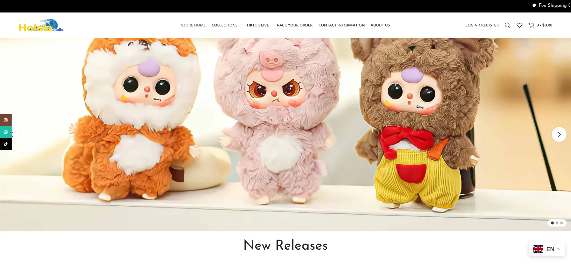 Website screenshot of Holalastudio.com