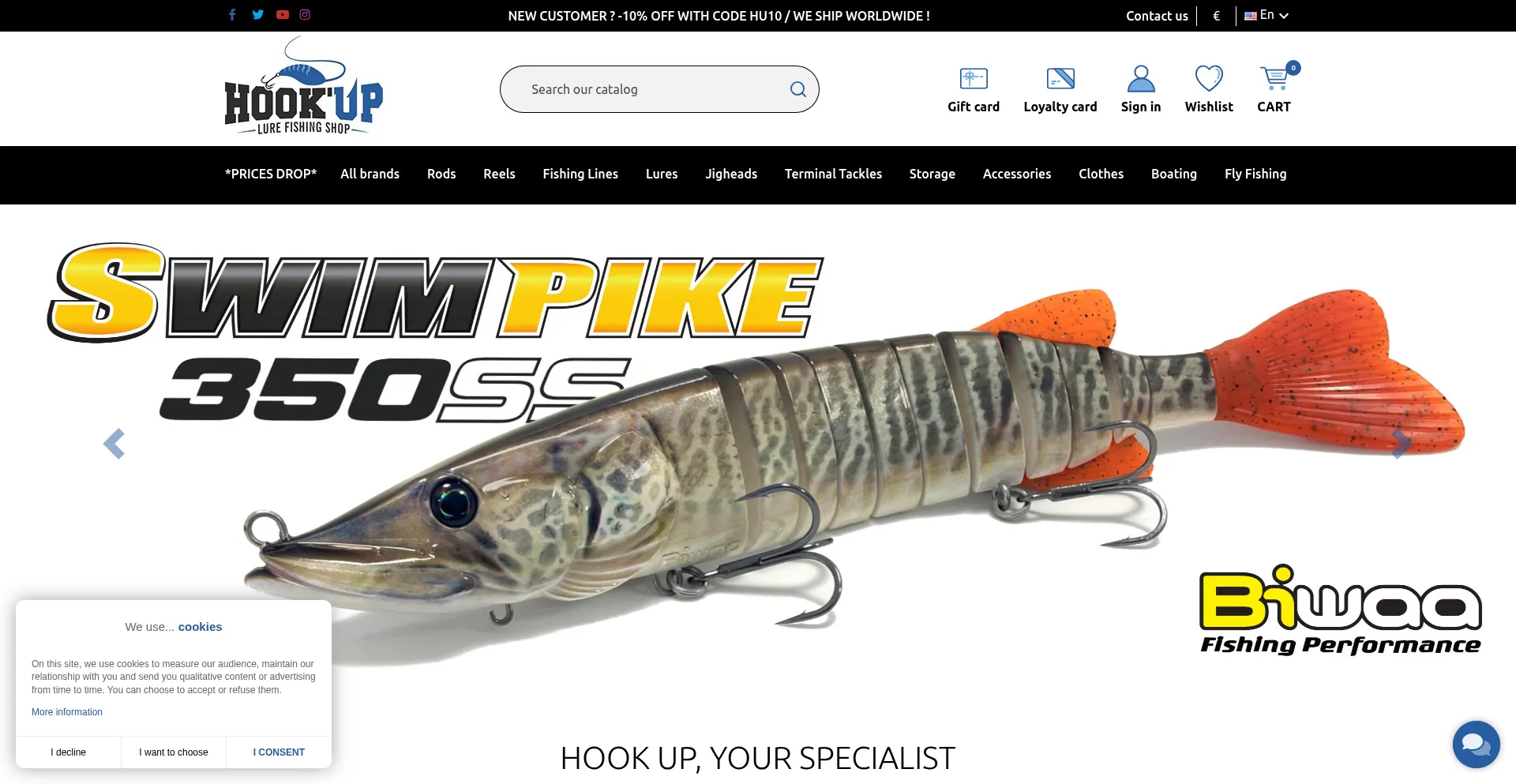Website screenshot of Hook-up.eu